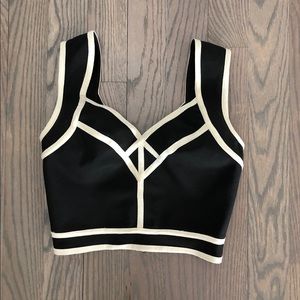 WOW Couture stretch bralette bustier Black & ivory